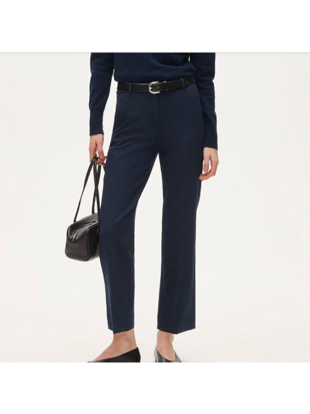 NWT J.Crew Kaya Pant Sz 14 Navy Four-Season Stretch Cropped Trouser Carreman